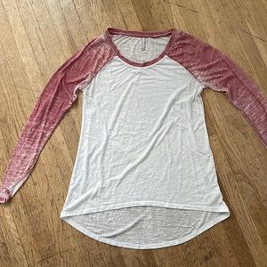 Zsupply red and white baseball longsleeve tshirt size xs